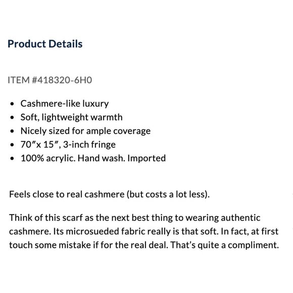 Lands' End black grid scarf NWT - Picture 9 of 9